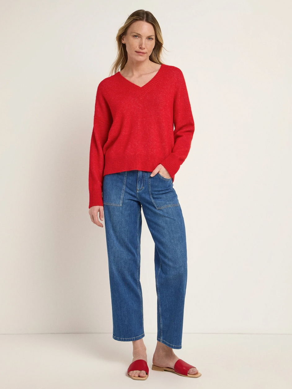 Lanius - Pullover mit V-Ausschnitt GOTS