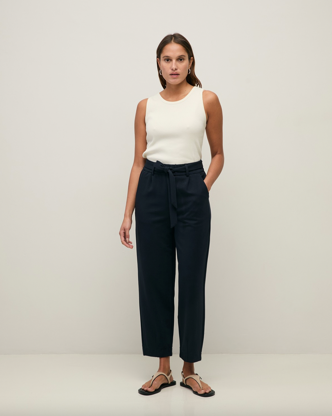 Yerse - Hose mit weitem Bein und Gürtel