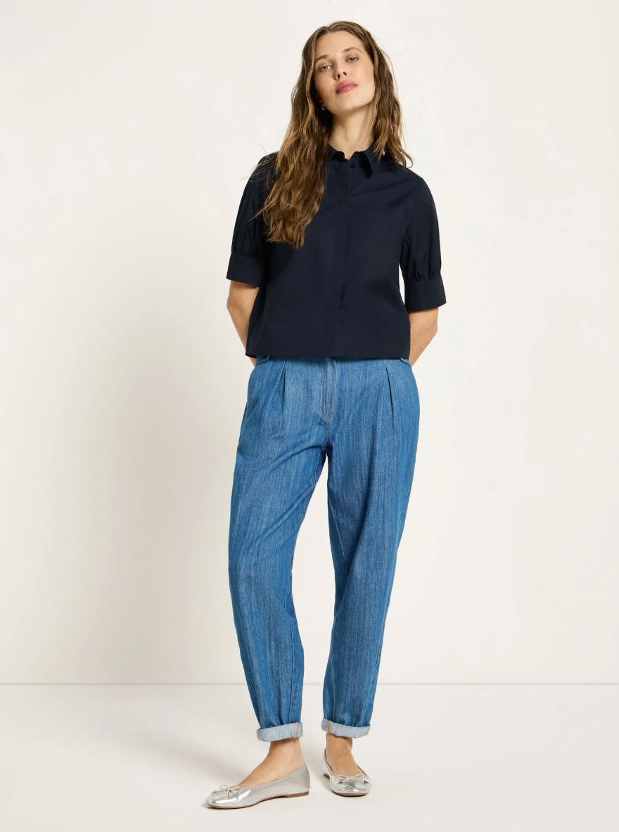 Lanius - Bluse mit Puffärmeln GOTS