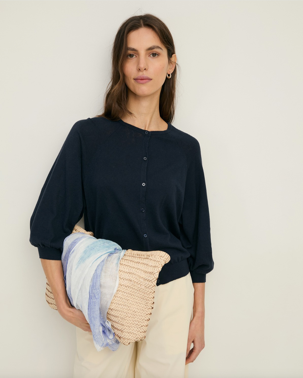 Yerse - Strickjacke mit Puffärmeln