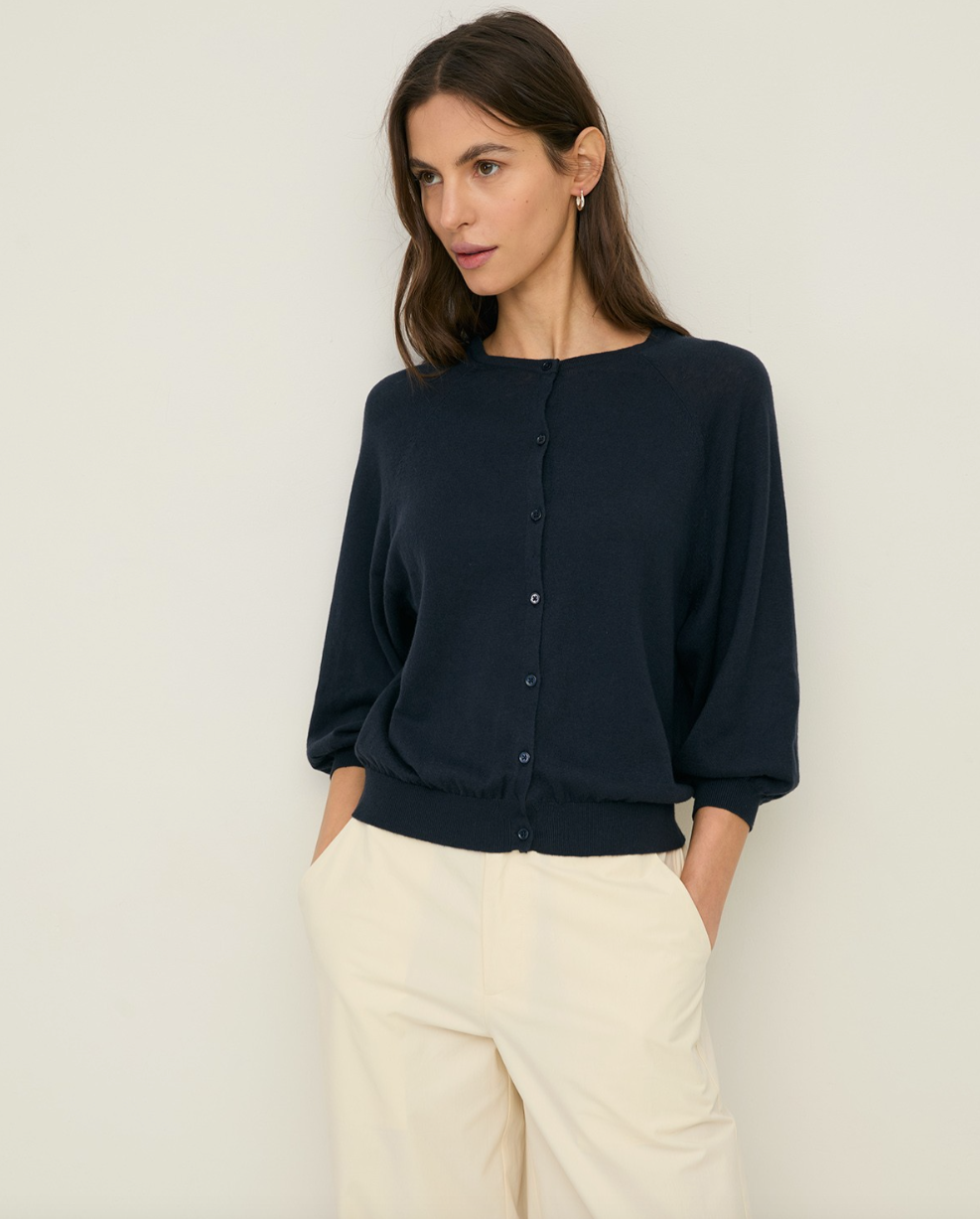 Yerse - Strickjacke mit Puffärmeln