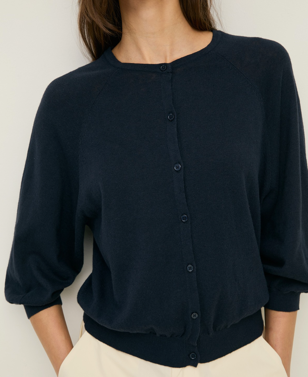 Yerse - Strickjacke mit Puffärmeln