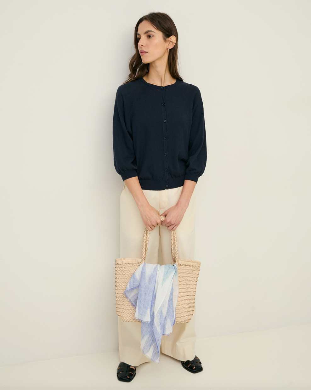 Yerse - Strickjacke mit Puffärmeln