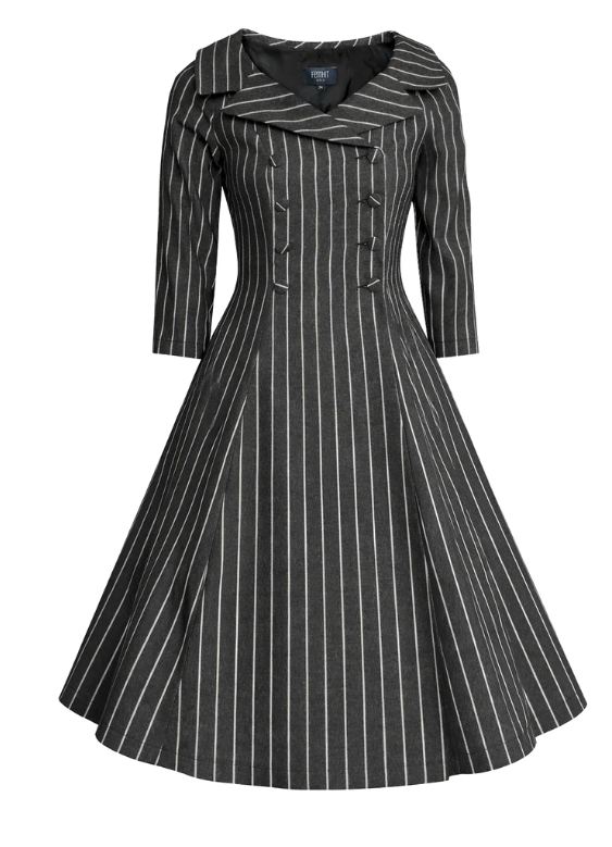Femkit - Mantelkleid Carry Pinstripes