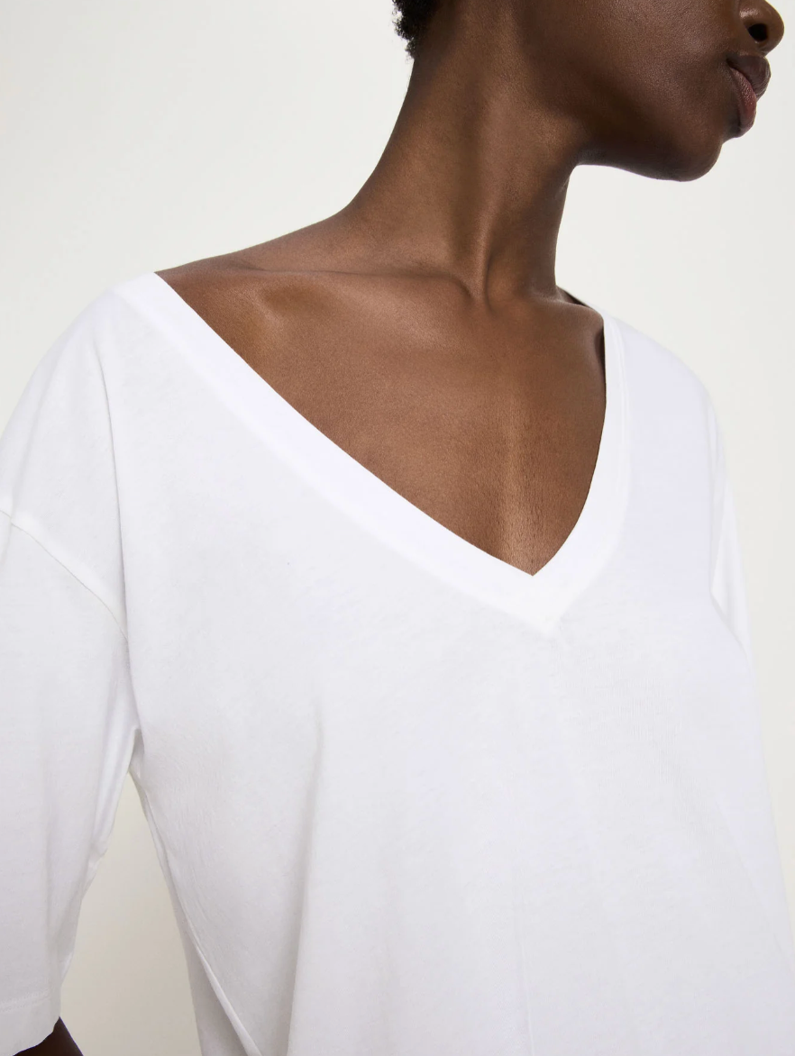 Lanius - Shirt mit V-Ausschnitt GOTS