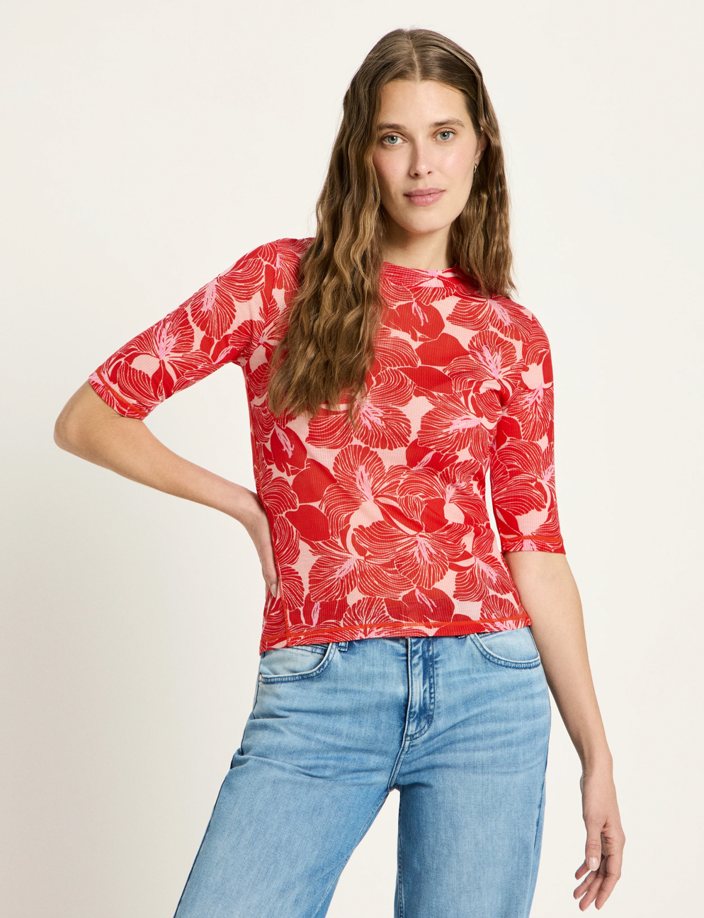 Lanius - Stehkragenshirt aus Tencel™