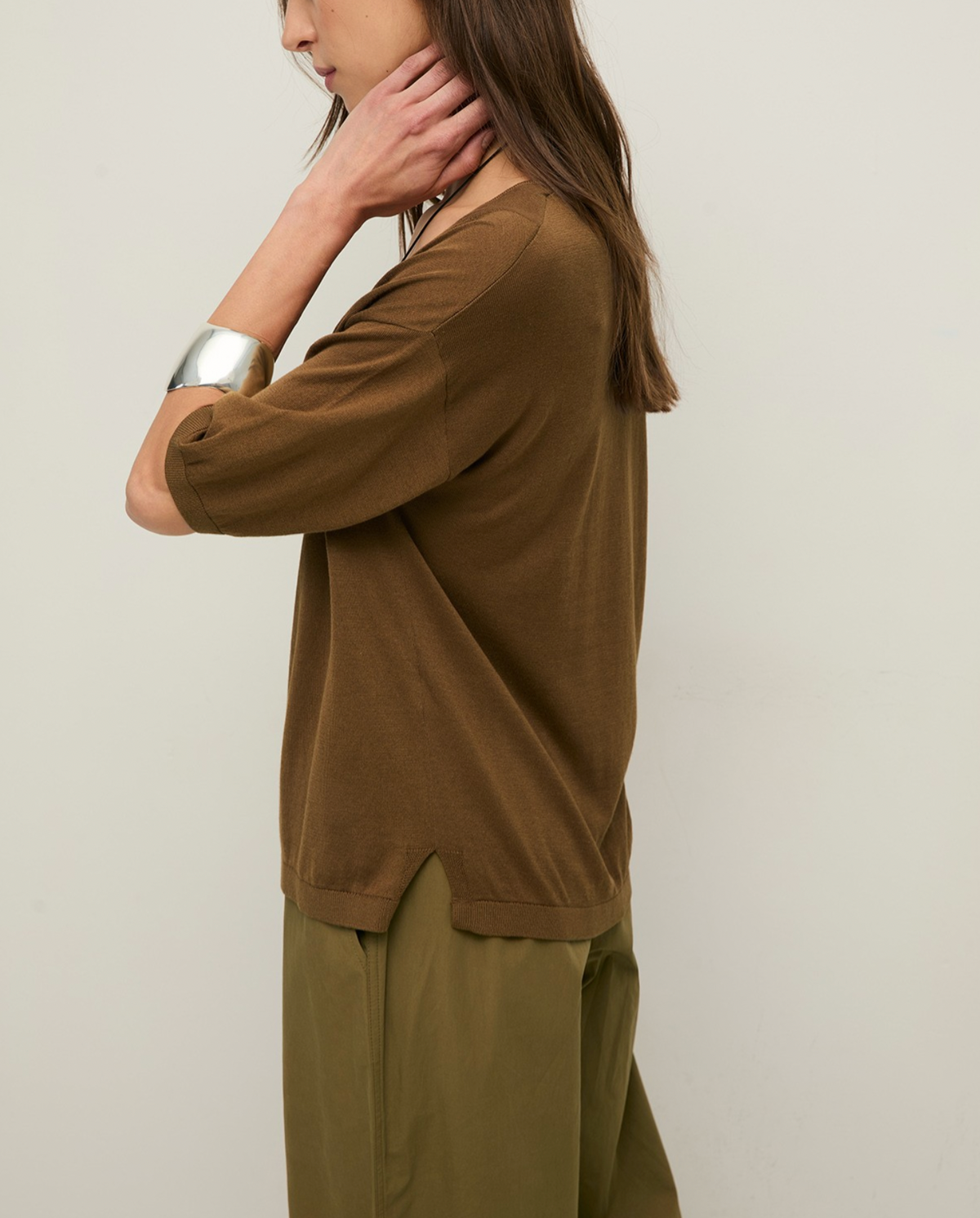 Yerse - Kurzärmliger Pullover mit V-Ausschnitt