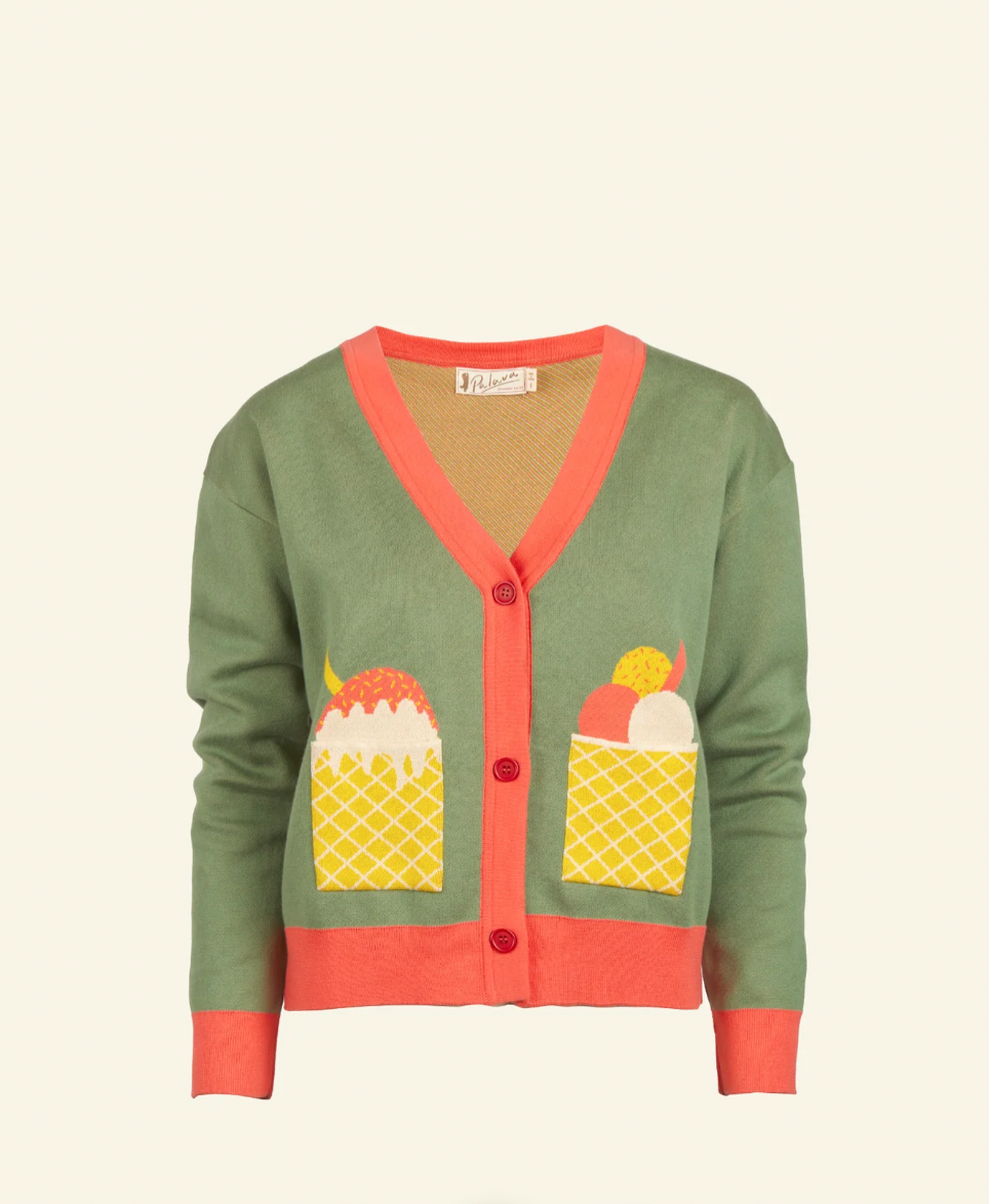 PALAVA - Cardigan George Green Ice Cream