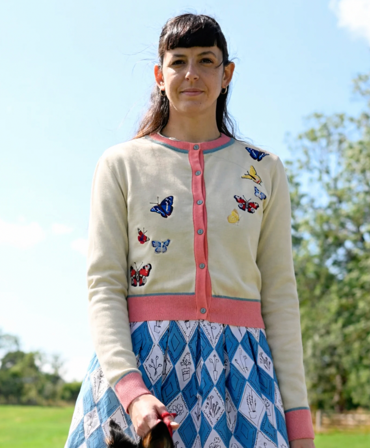 PALAVA - Cardigan Vera Cream Butterflies