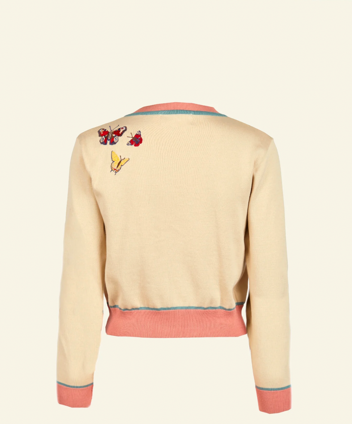 PALAVA - Cardigan Vera Cream Butterflies