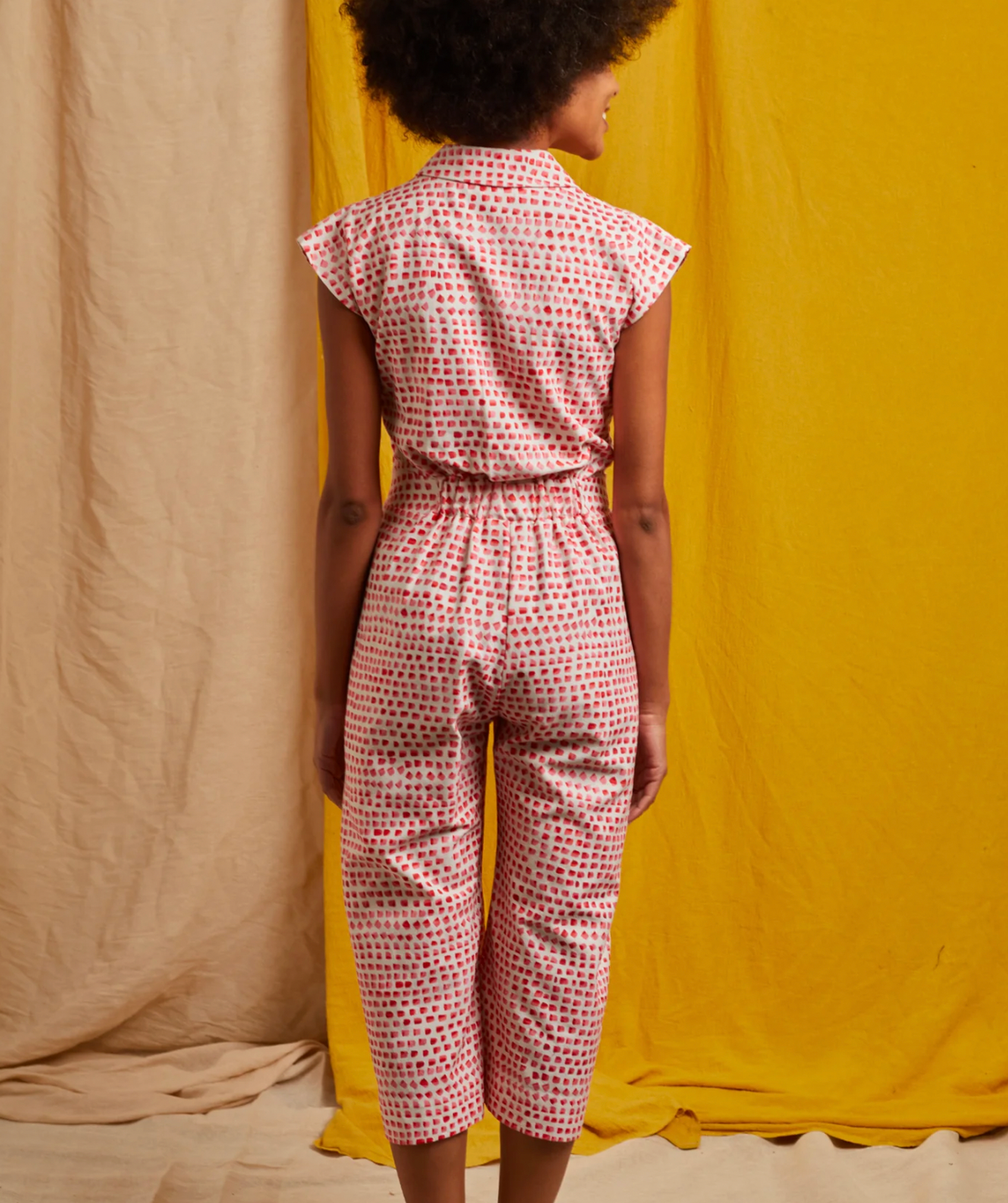 PALAVA - Francesca Jumpsuit Pink Thumb Print