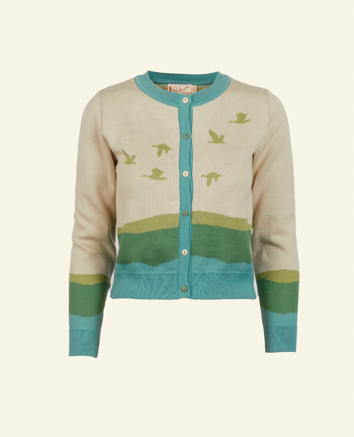 PALAVA - Cardigan Vera Cream Flying Geese