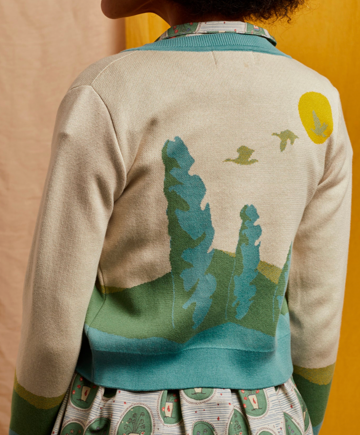 PALAVA - Cardigan Vera Cream Flying Geese