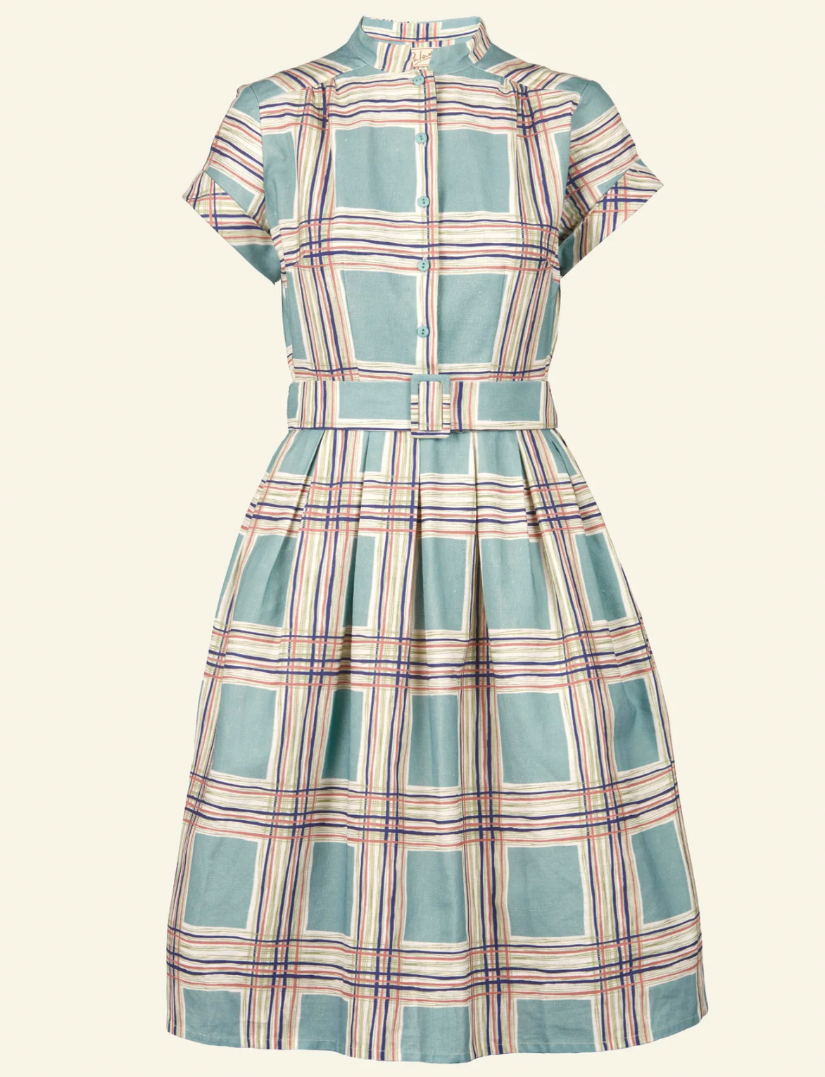 Palava - Kleid Louise Teal Checks