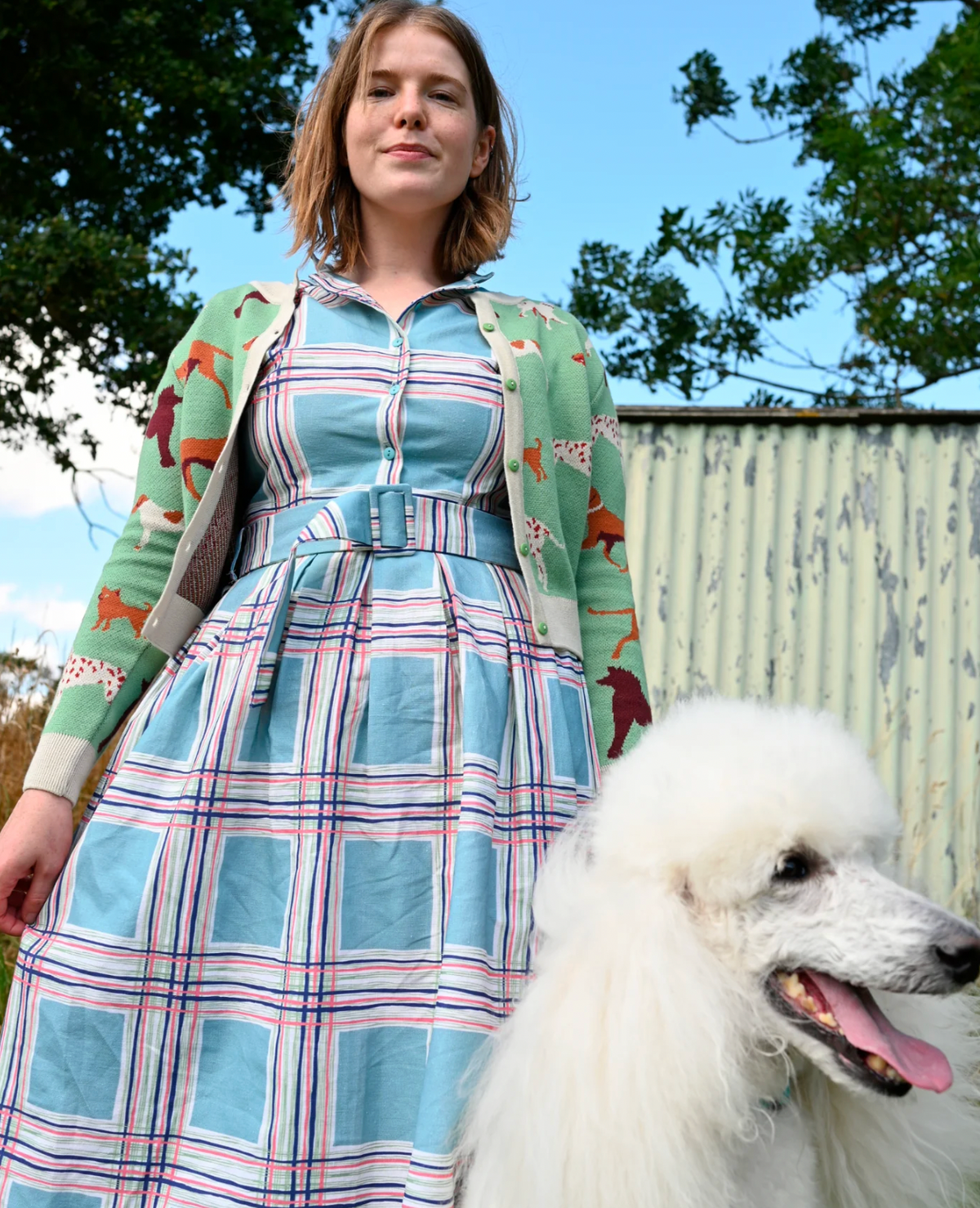 Palava - Kleid Louise Teal Checks
