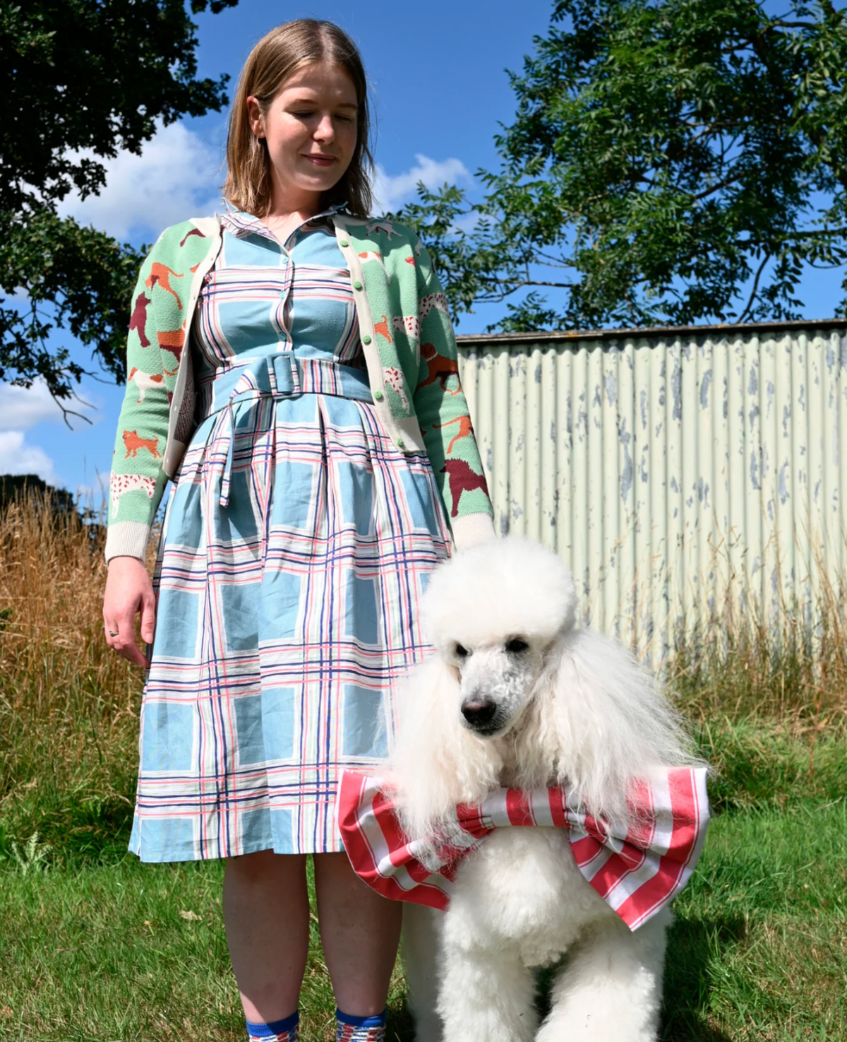 Palava - Kleid Louise Teal Checks