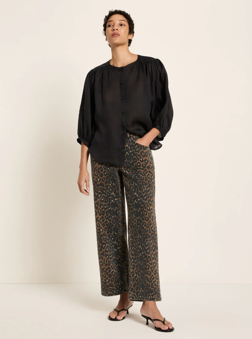 Lanius - Relaxed Jeans GOTS Print Leo