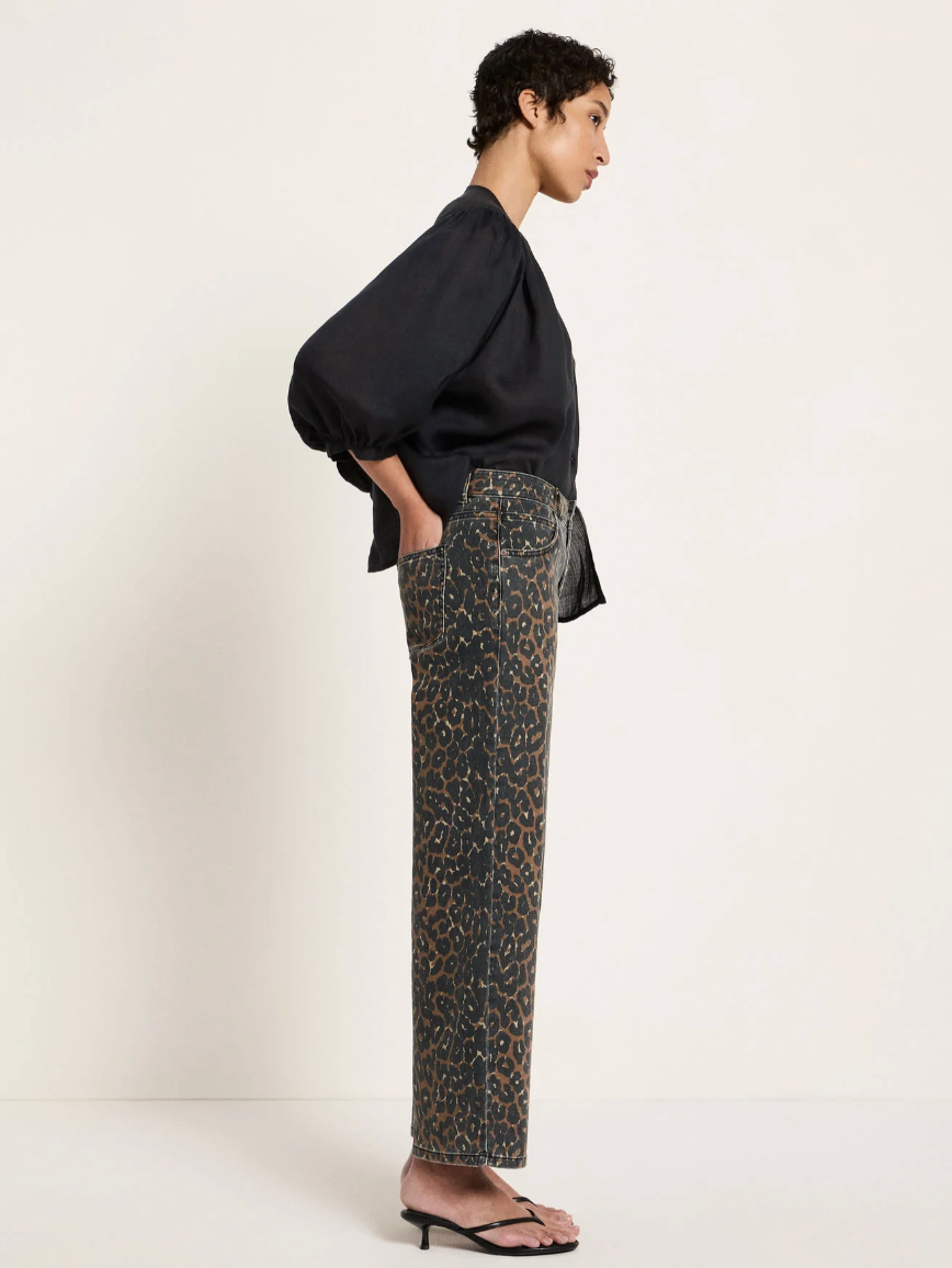 Lanius - Relaxed Jeans GOTS Print Leo