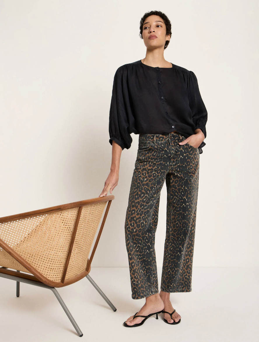Lanius - Relaxed Jeans GOTS Print Leo