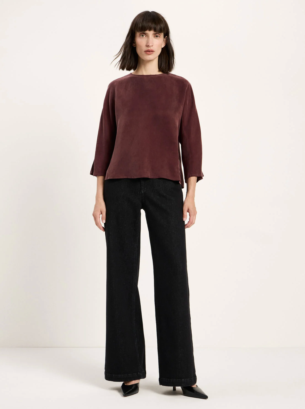 Lanius - 3/4 Arm Bluse aus Cupro