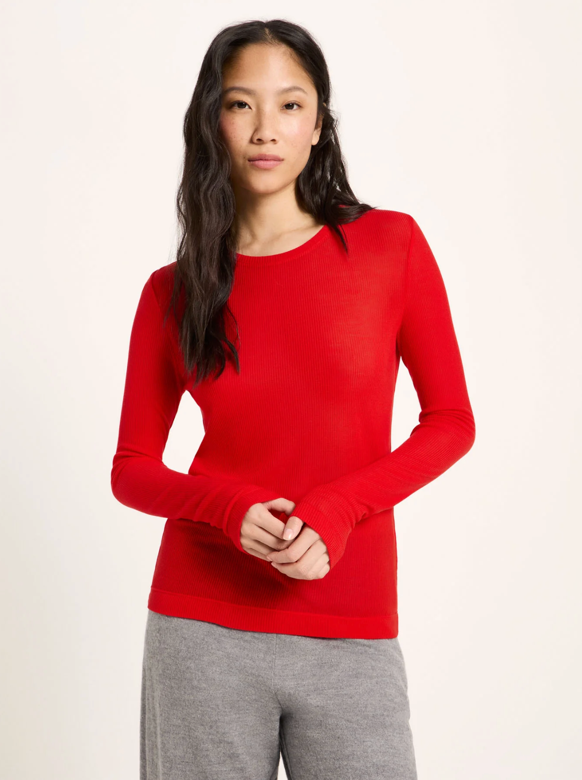 Lanius - Langarmshirt aus Tencel