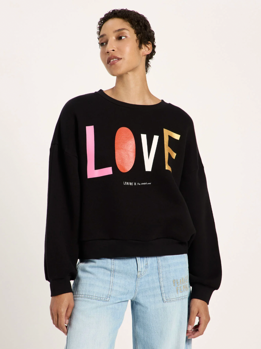 Lanius - Statementsweatshirt "LOVE" GOTS