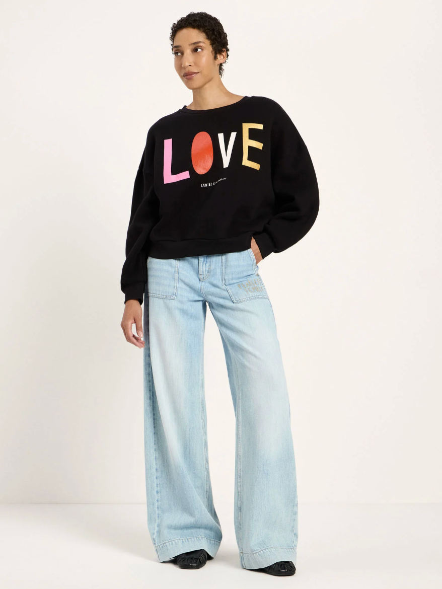 Lanius - Statementsweatshirt "LOVE" GOTS
