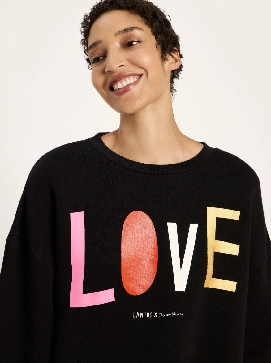 Lanius - Statementsweatshirt "LOVE" GOTS