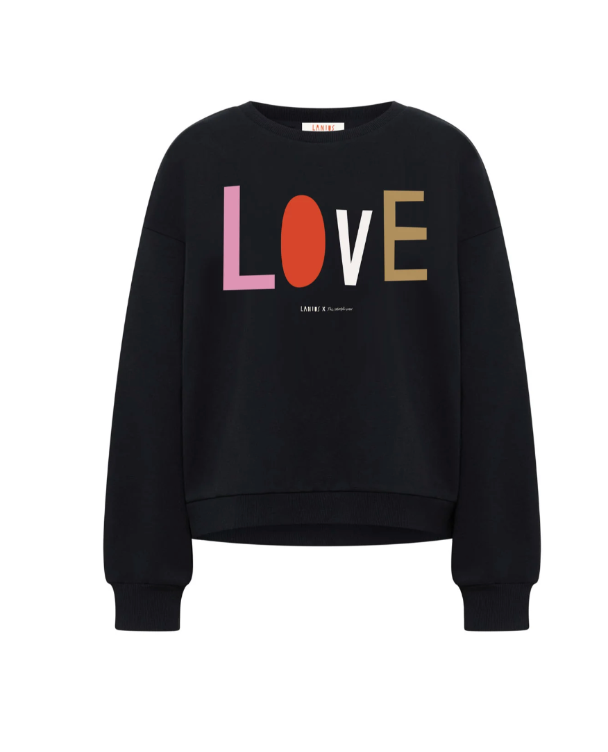Lanius - Statementsweatshirt "LOVE" GOTS