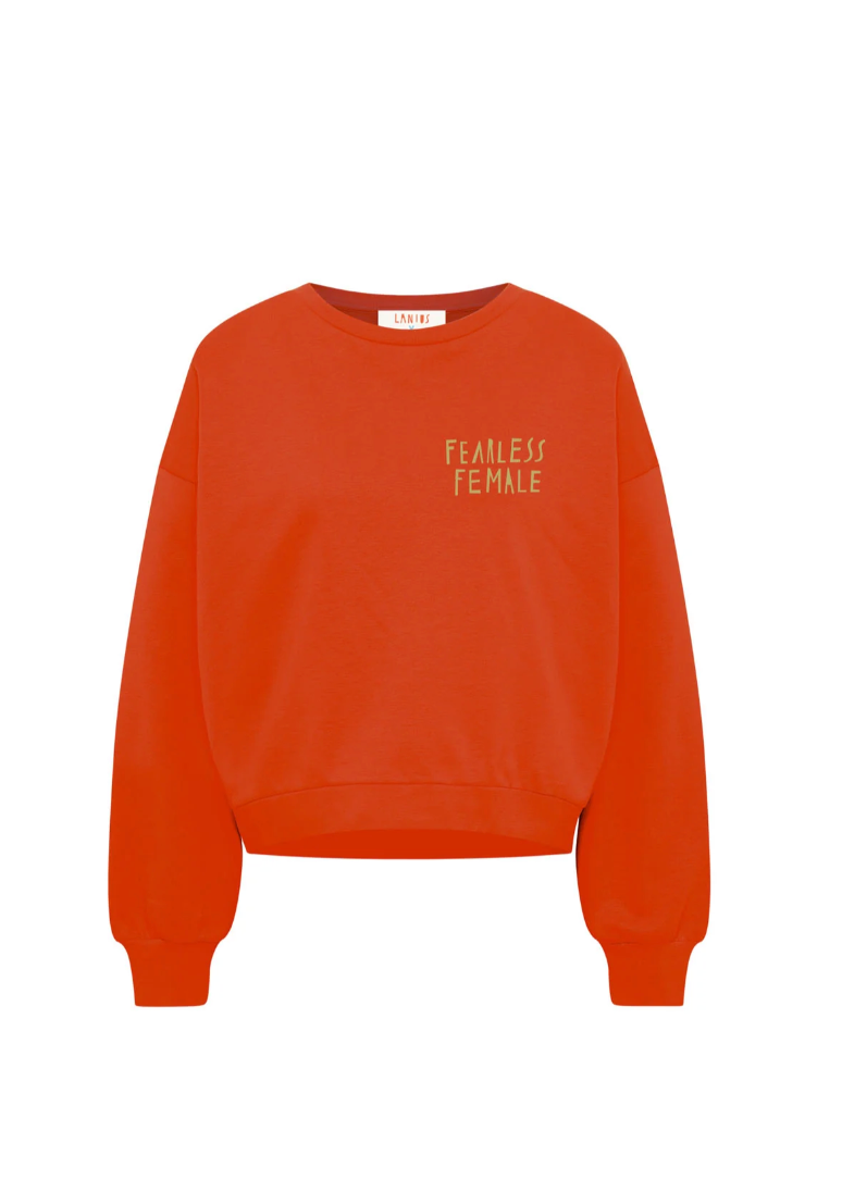 Lanius - Statementsweatshirt "Fearless Female" GOTS