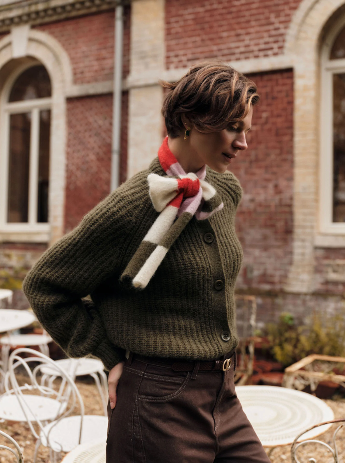Lanius - Strickjacke aus Schurwolle und Alpaka