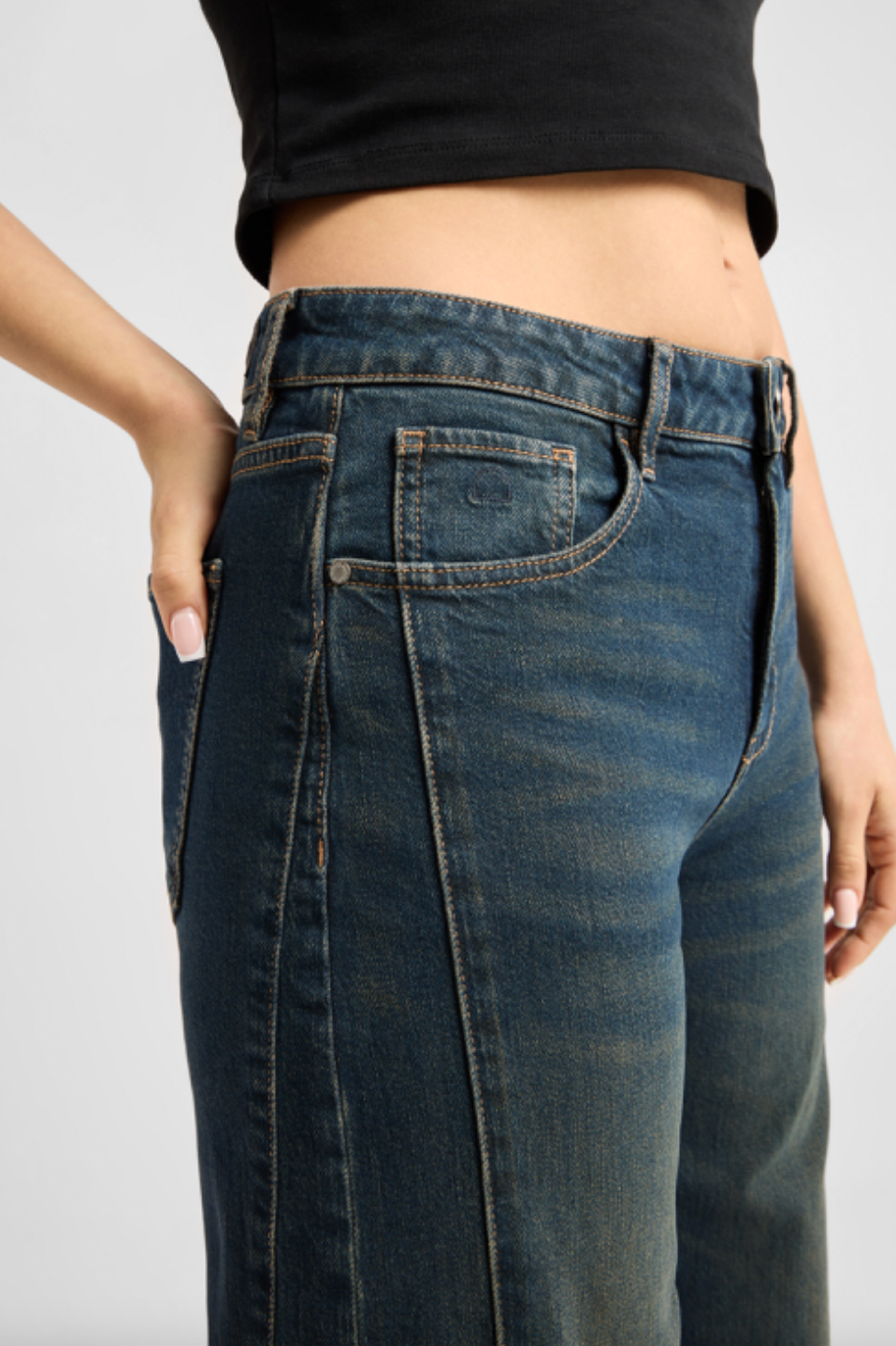 Dawn - Ash Barrel Leg Minimal Stretch Cutline