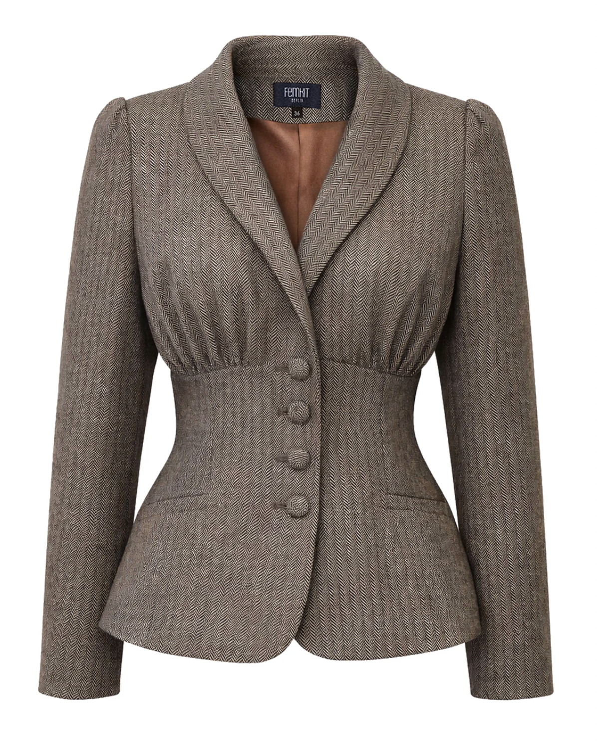 Femkit - Jacke Nyco Fischgrät-Mocha