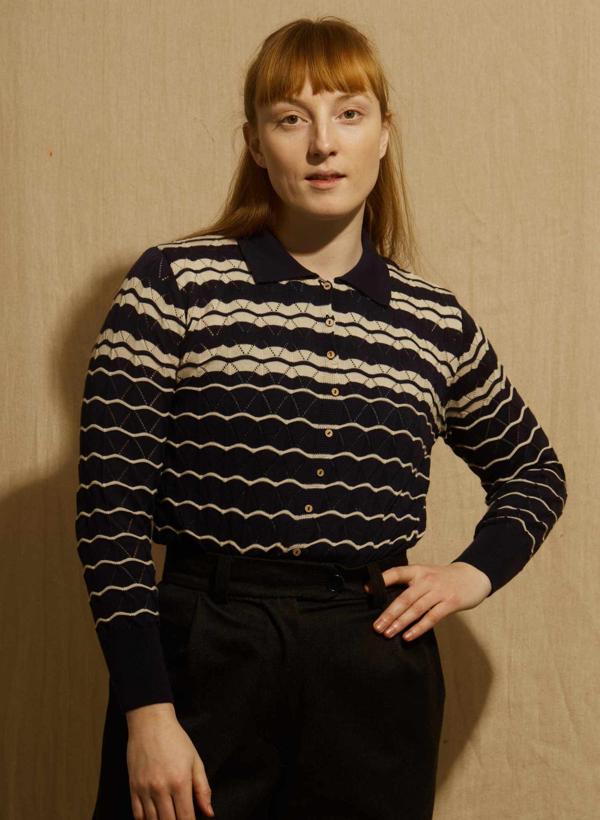 PALAVA - Pullover Dolly Navy Stripe