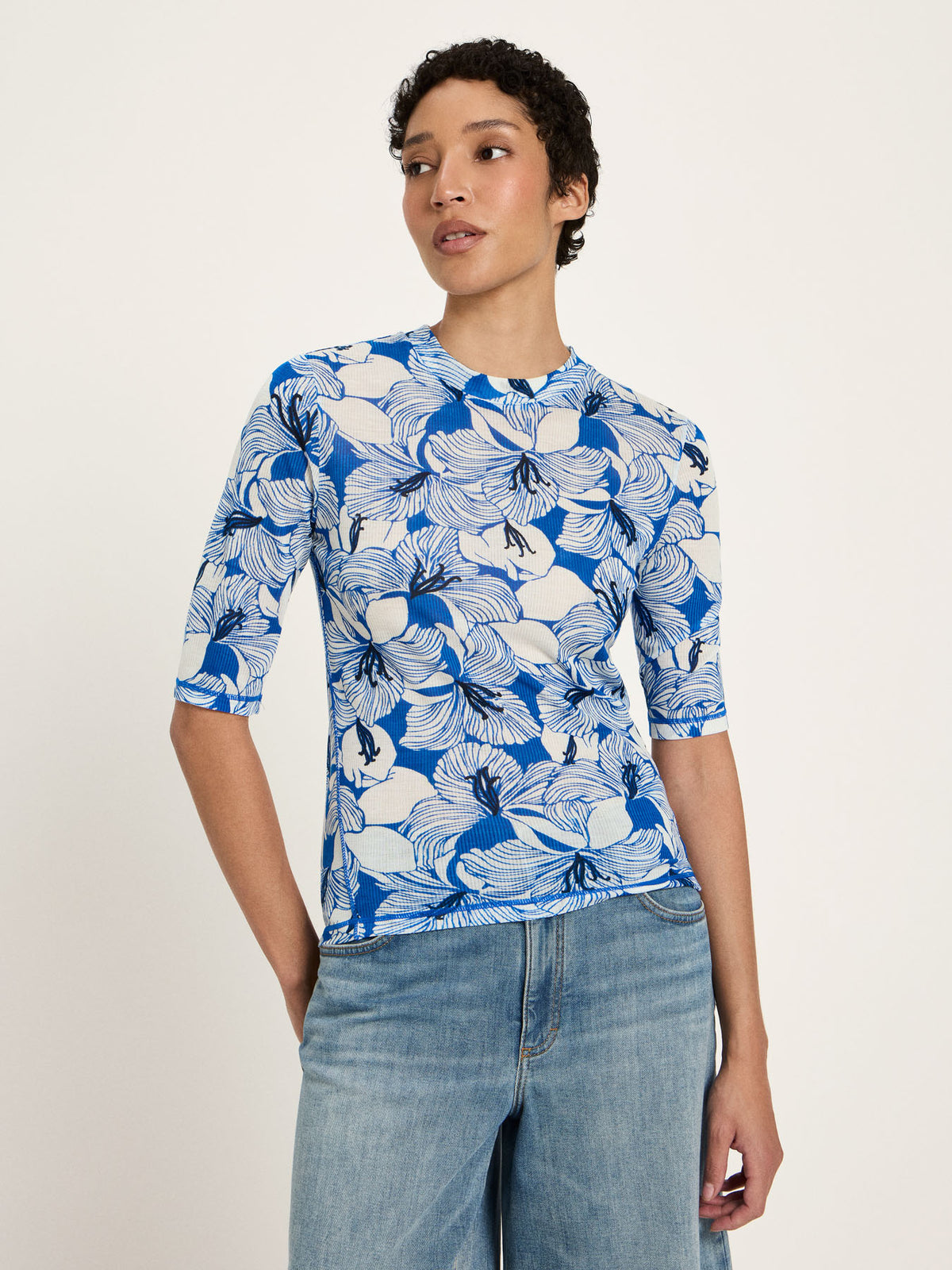 Lanius - Stehkragenshirt aus Tencel™