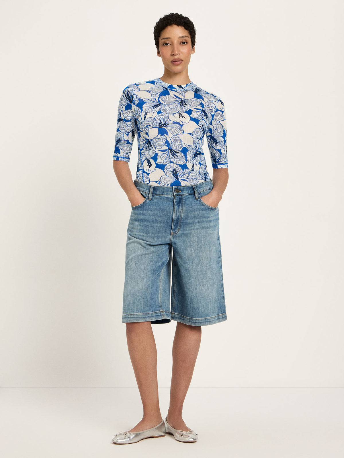 Lanius - Stehkragenshirt aus Tencel™