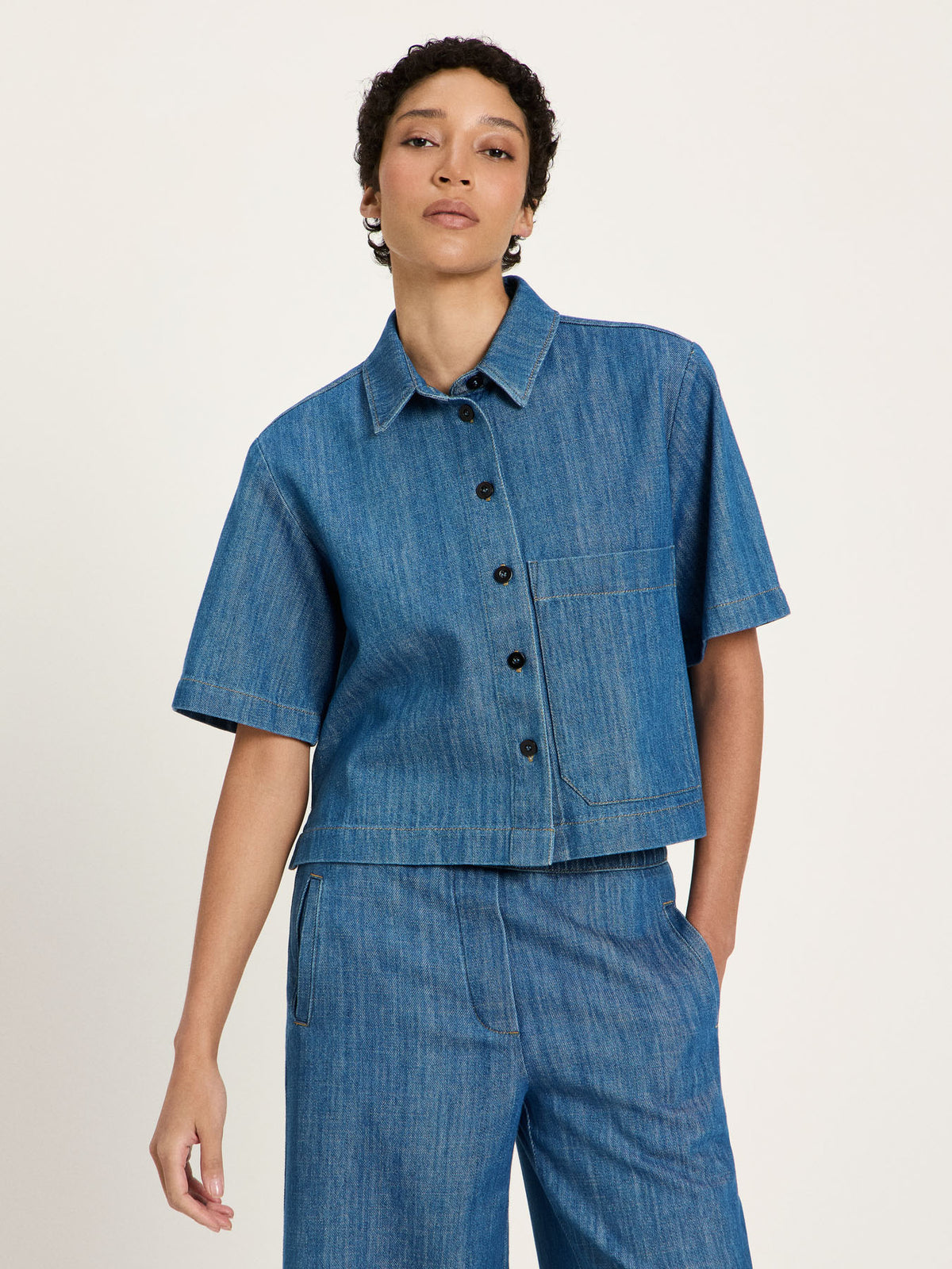 Lanius - Jeansshirt GOTS
