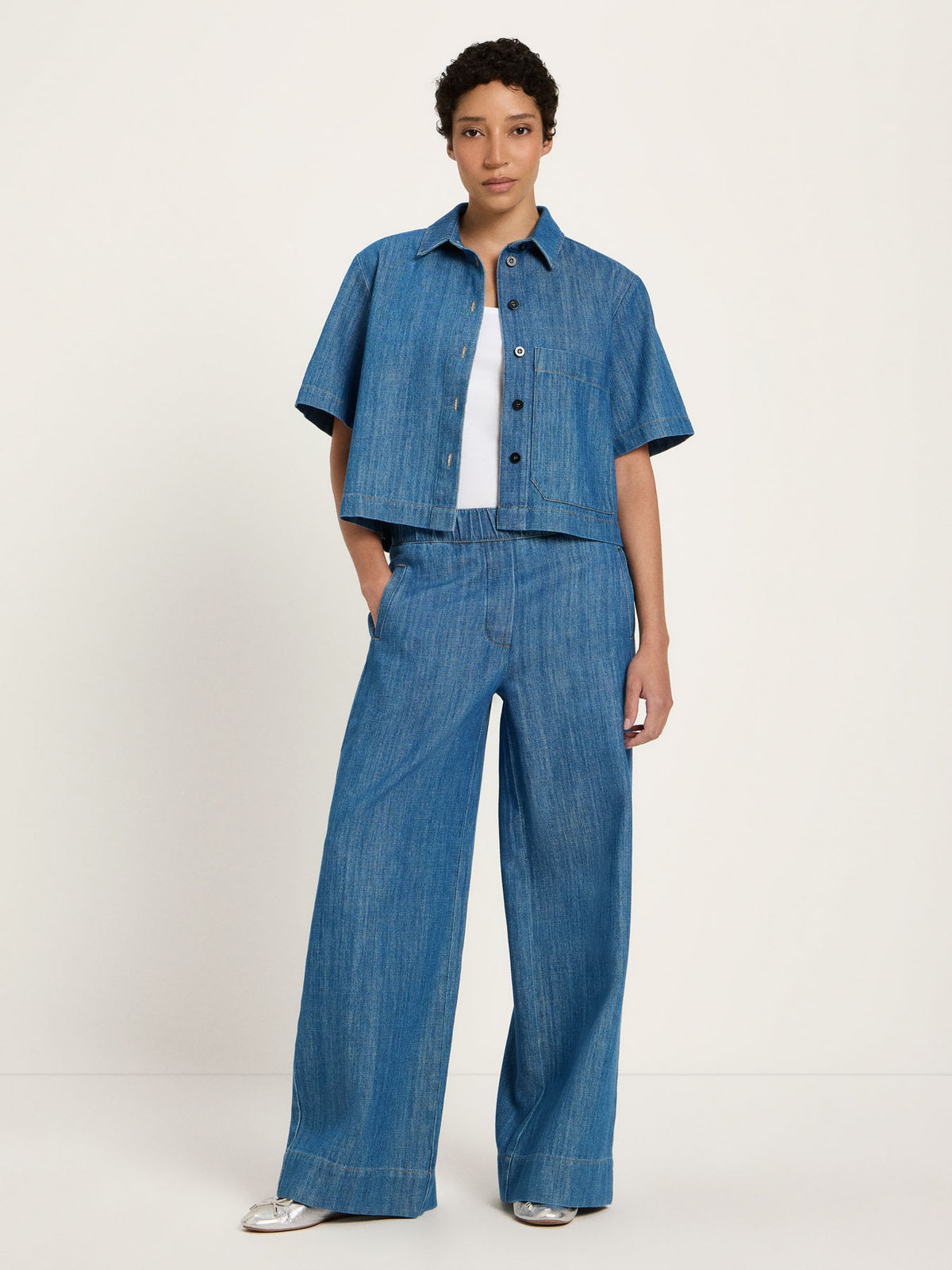 Lanius - Jeansshirt GOTS