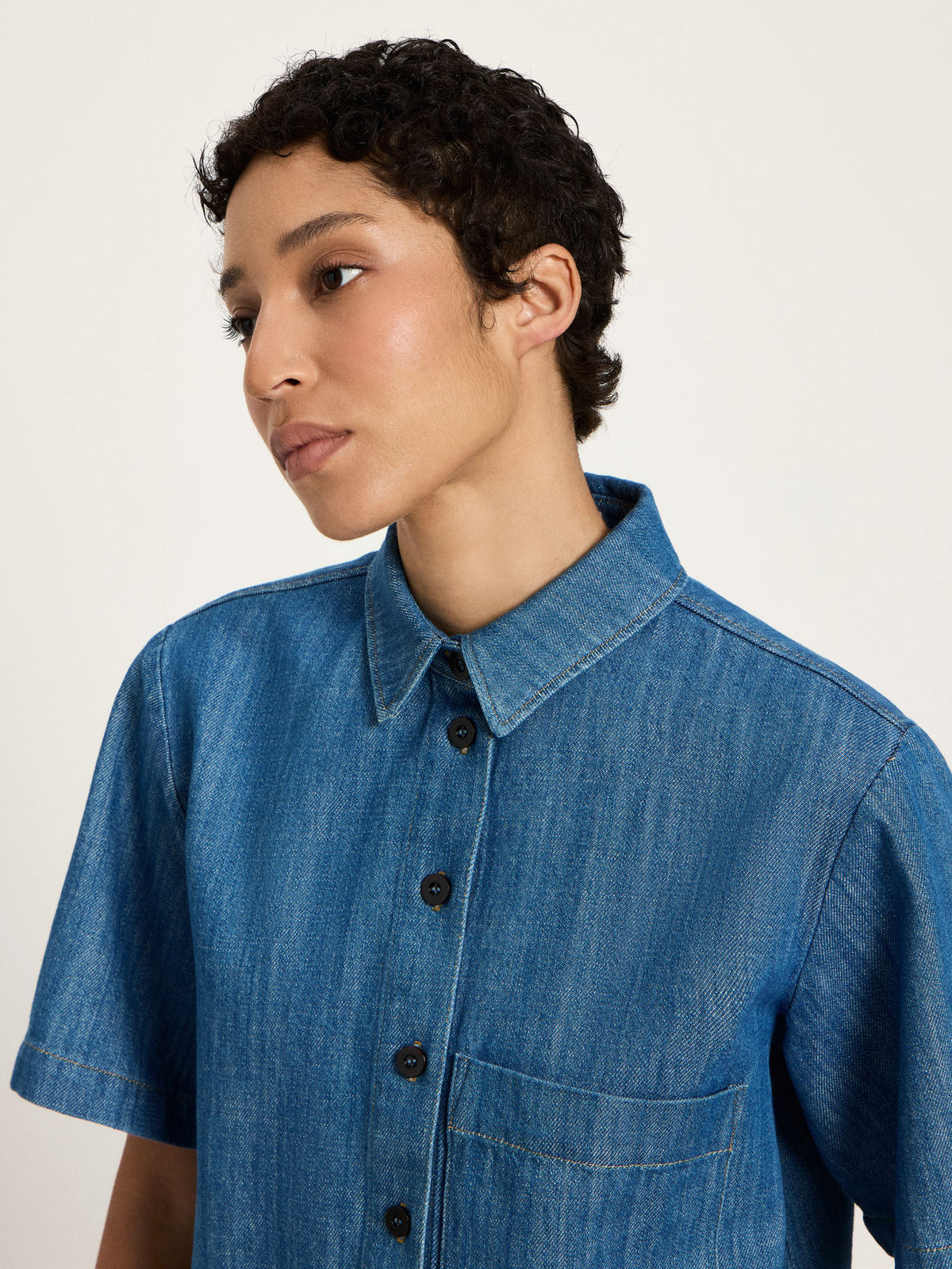 Lanius - Jeansshirt GOTS