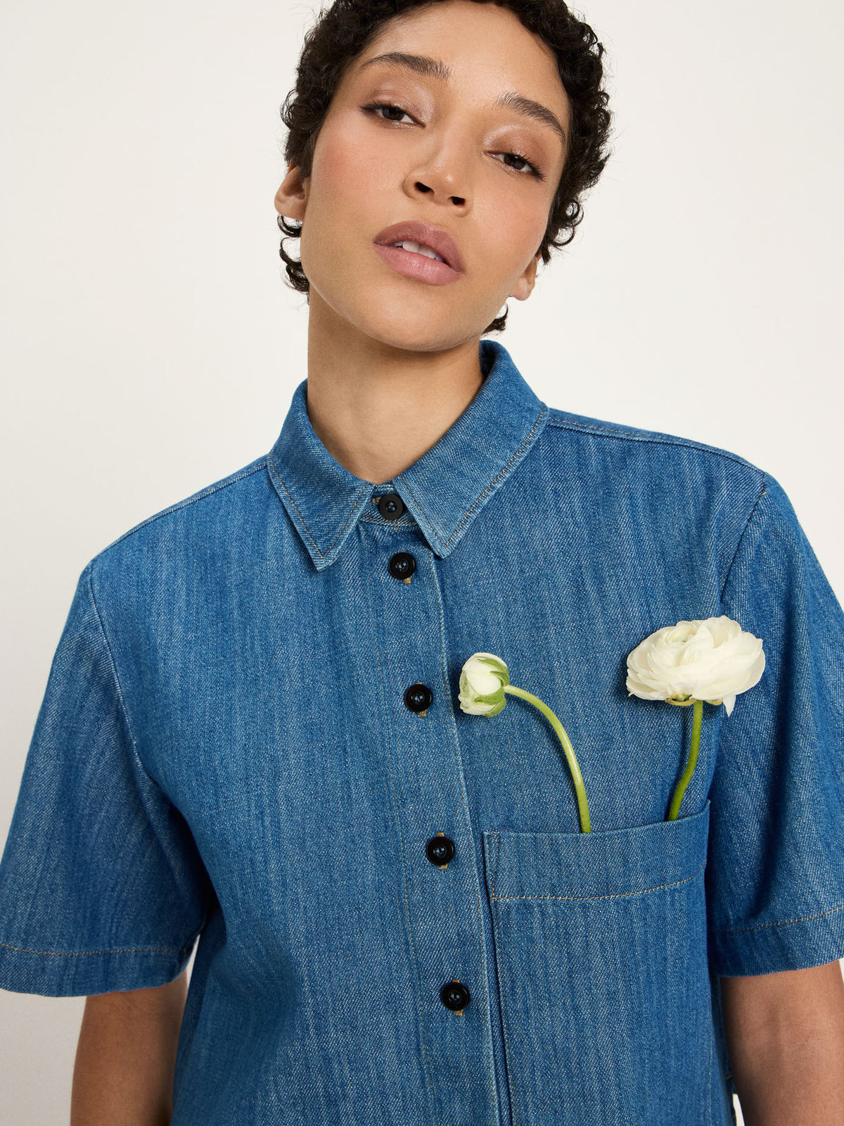 Lanius - Jeansshirt GOTS