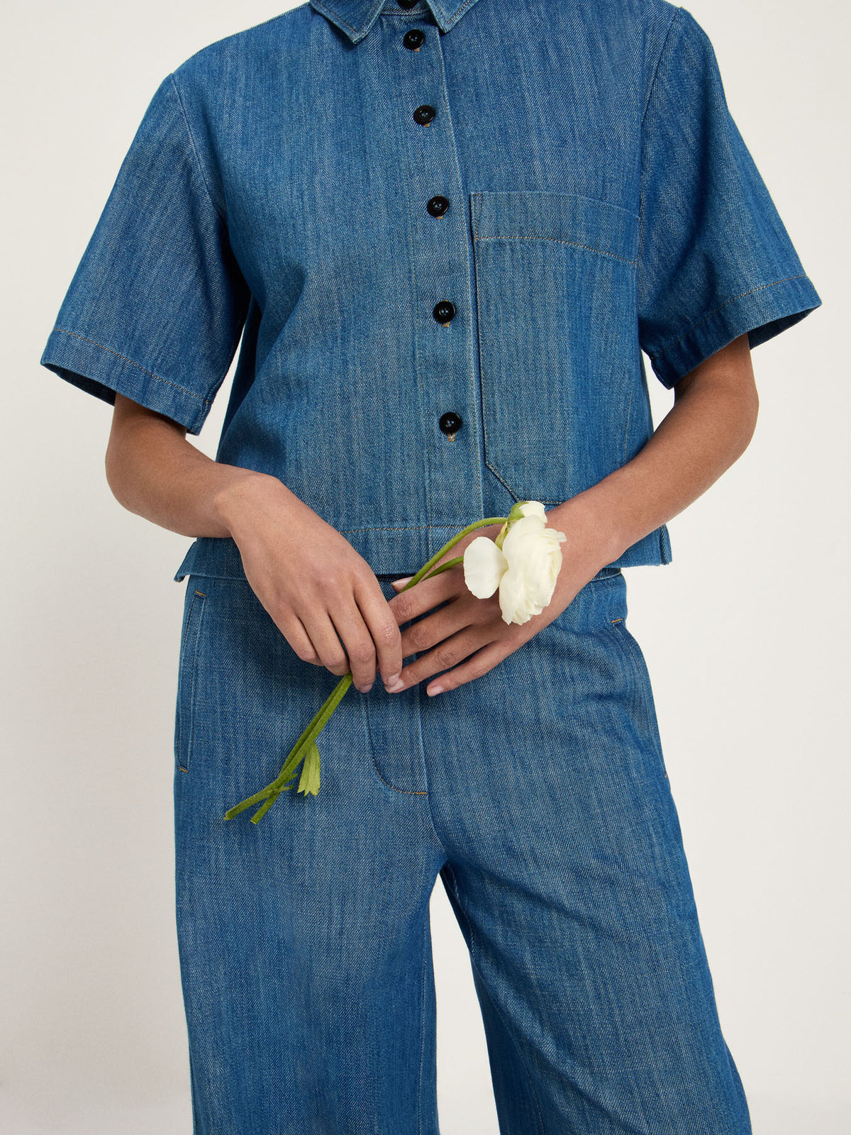 Lanius - Jeansshirt GOTS