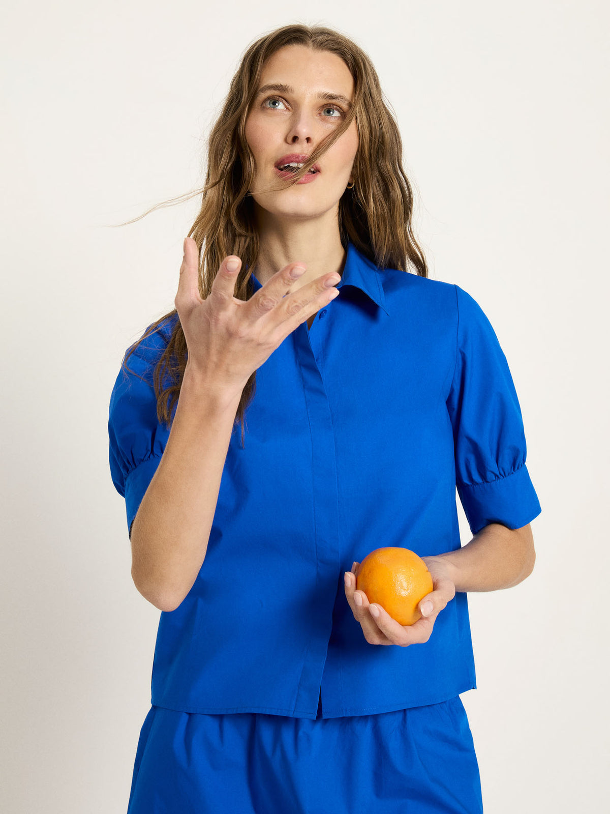 Lanius - Bluse mit Puffärmeln GOTS