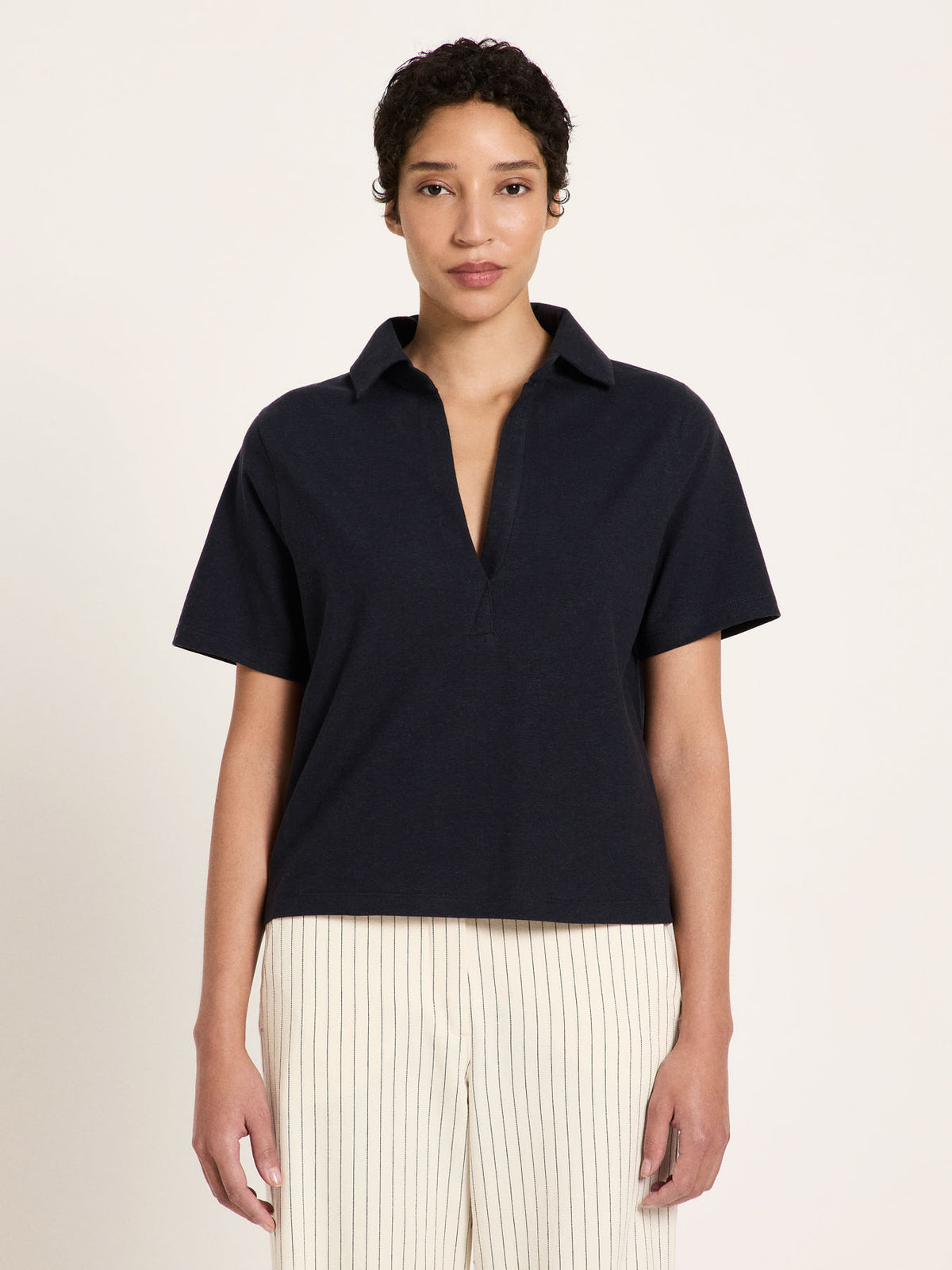 Lanius - Shirt mit Polo Kragen OCS