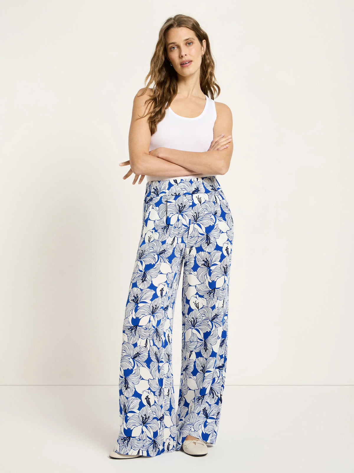 Lanius - Hose mit weitem Bein Print