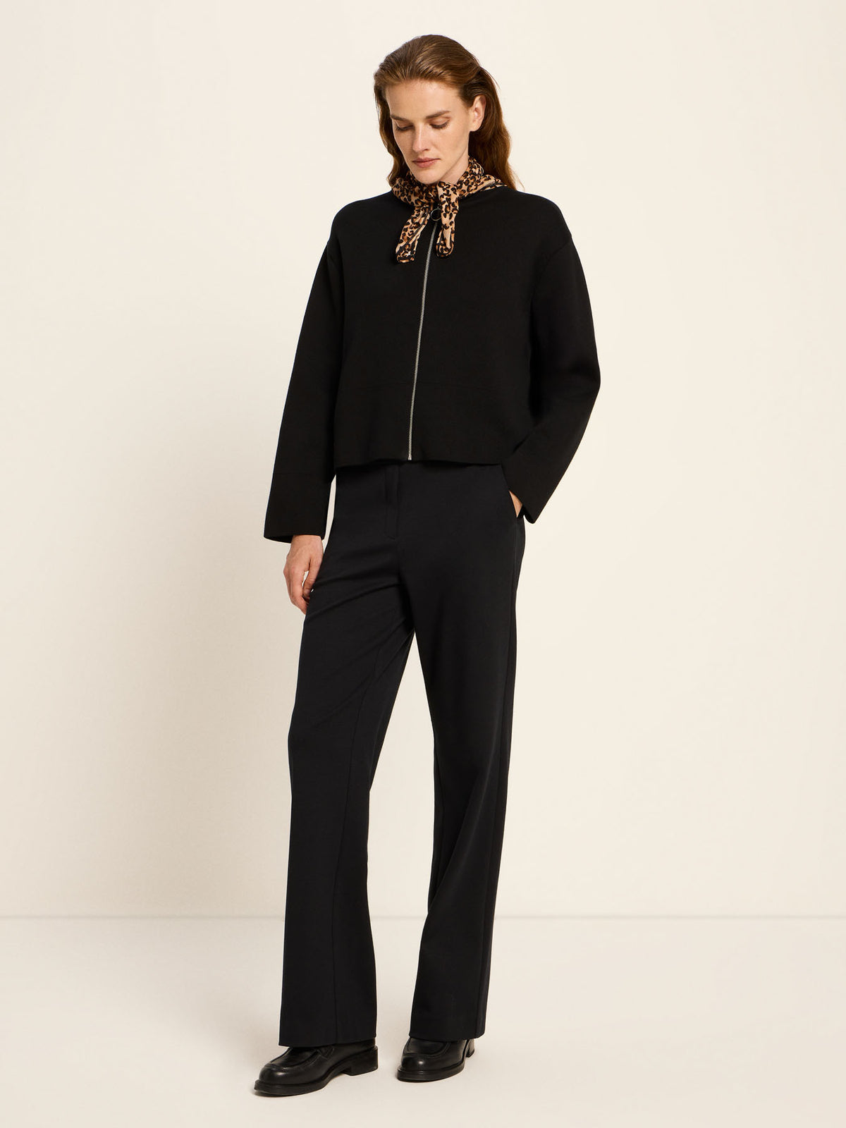 Lanius - Strickjacke mit Reißverschluss GOTS