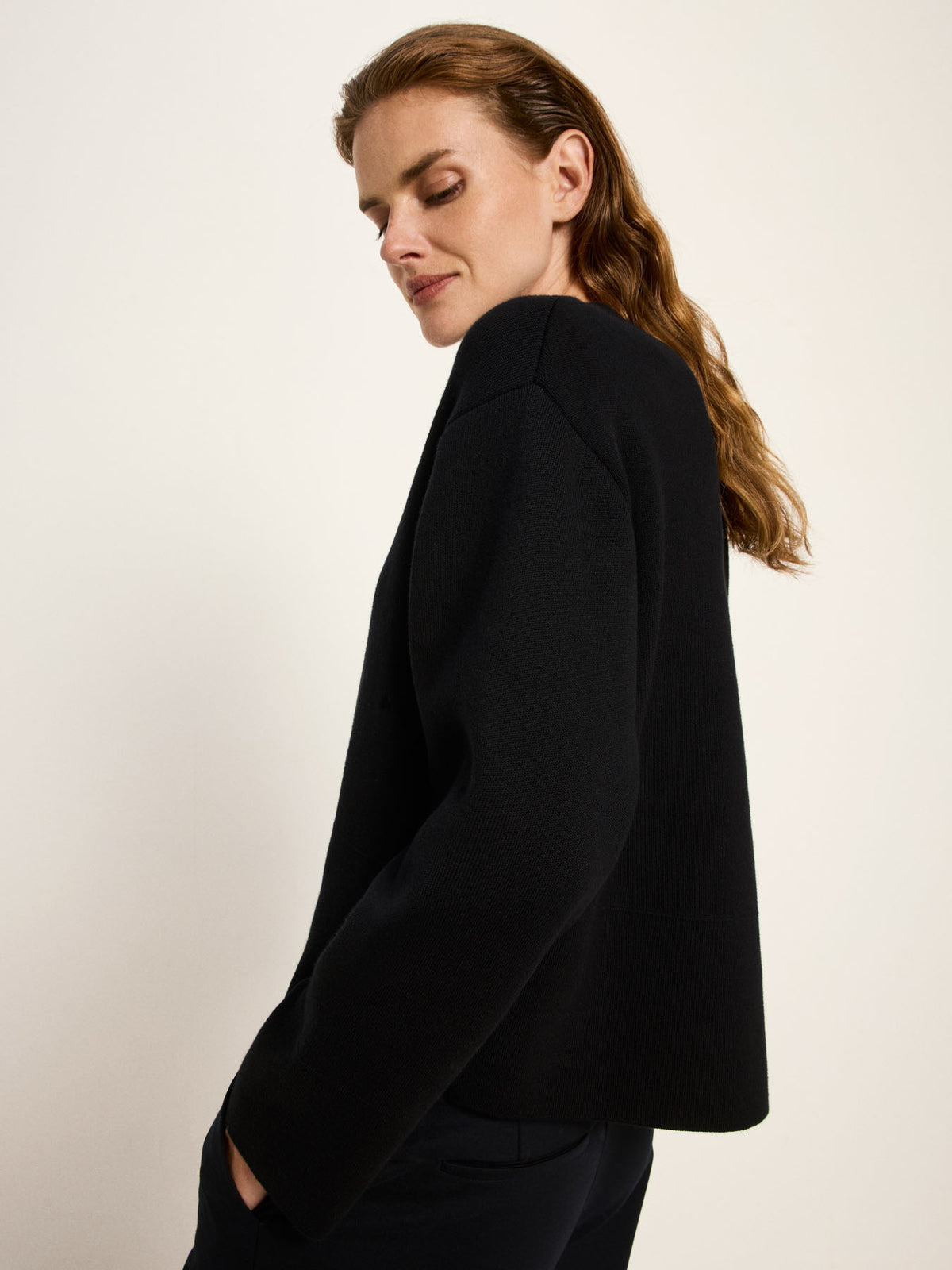 Lanius - Strickjacke mit Reißverschluss GOTS