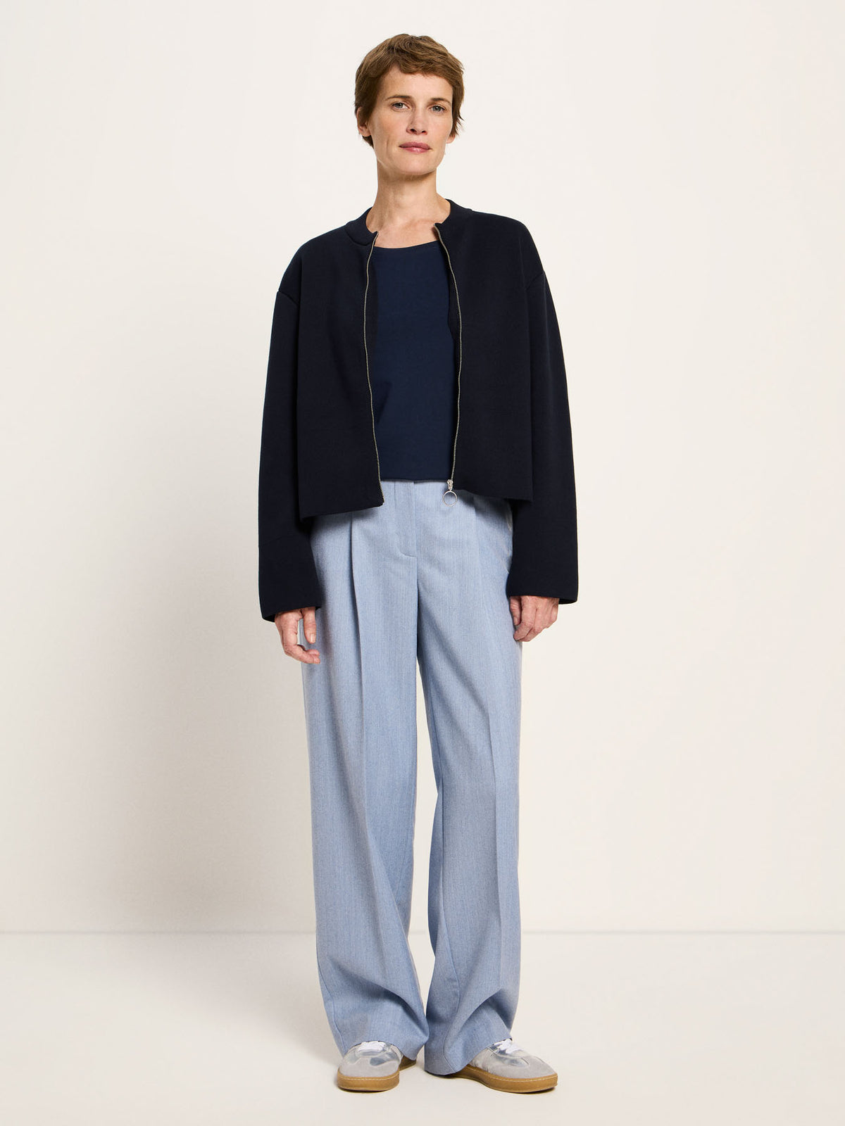 Lanius - Strickjacke mit Reißverschluss GOTS