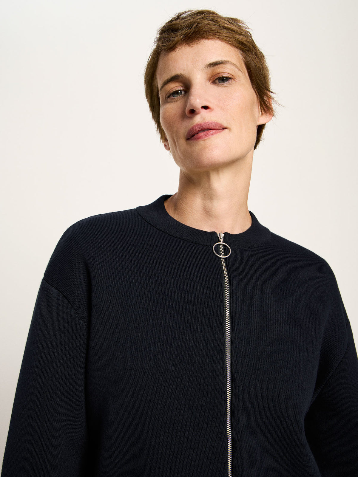 Lanius - Strickjacke mit Reißverschluss GOTS