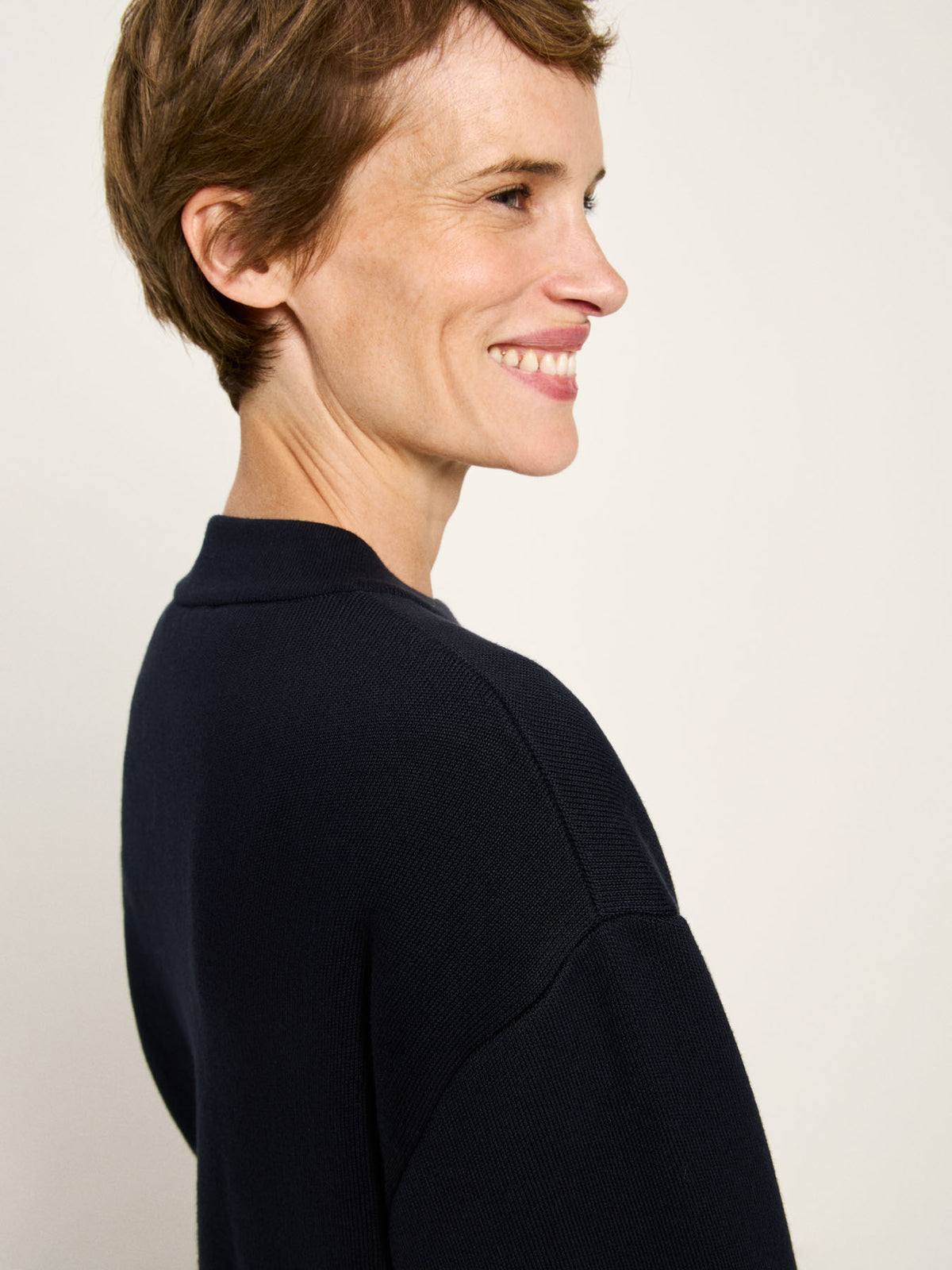 Lanius - Strickjacke mit Reißverschluss GOTS