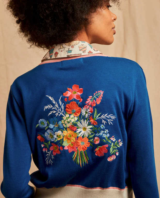 PALAVA - Cardigan Vera Blue Posies